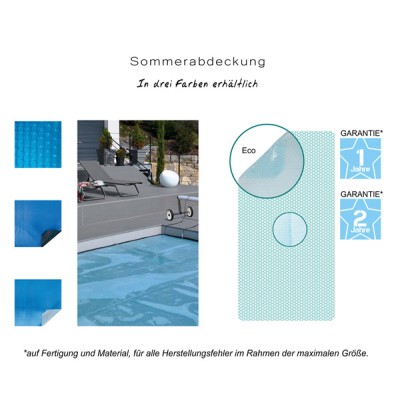 Eco 400 Blau / Silver, Luftpolsterfolie für Rundbecken